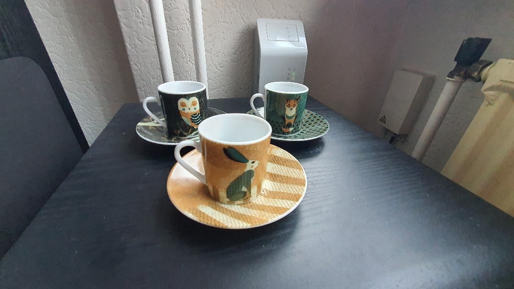 Magpie x Tom Frost espresso set – Dusk Wildlife, Ophalen of Verzenden, Overige stijlen, Kop(pen) en/of Schotel(s), Glas