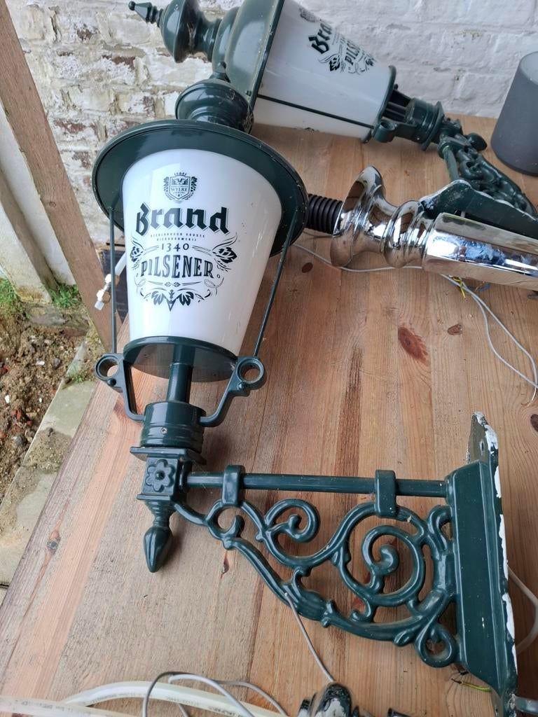 2x Vintage Brands Bier Buitenverlichting Wandlampen, Ophalen, Gebruikt, Minder dan 50 watt, Wandlamp