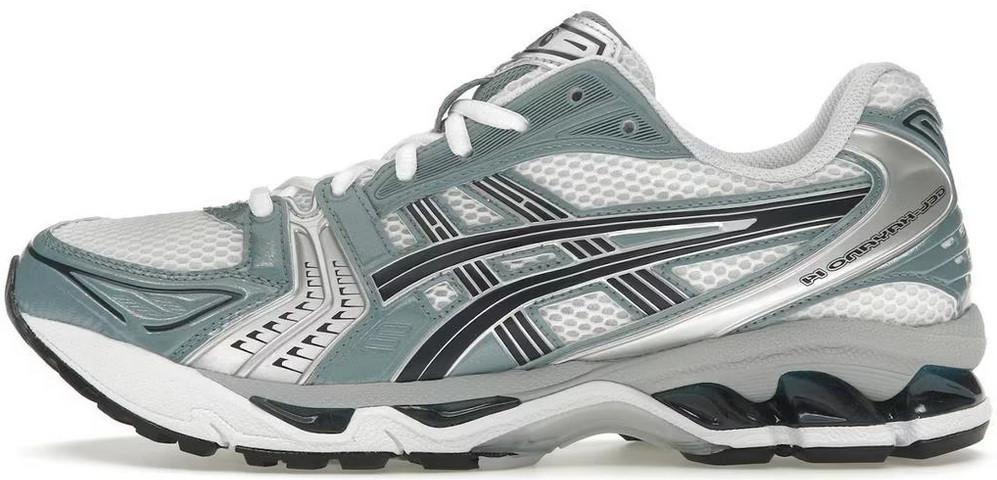 1 paar Asics Gel Kayano White Fjord Grey maat 42,5 nieuw!, Hardloopschoenen, Verzenden, Nieuw, Hardlopen