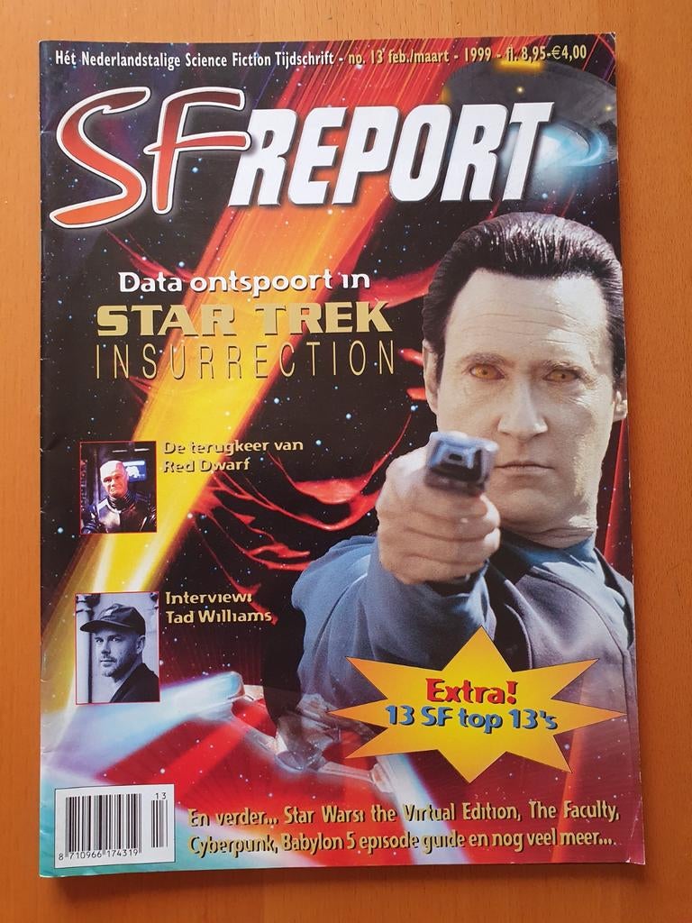 SF Report Magazine nummer 13 Star Trek Data Cover 1999, Boeken, Tijdschriften en Kranten, Verzenden, Zo goed als nieuw, Muziek, Film of Tv