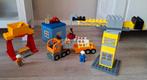 Grote bouwplaats met hijskraan, vrachtwagen en silo, Ophalen of Verzenden, Zo goed als nieuw, Duplo
