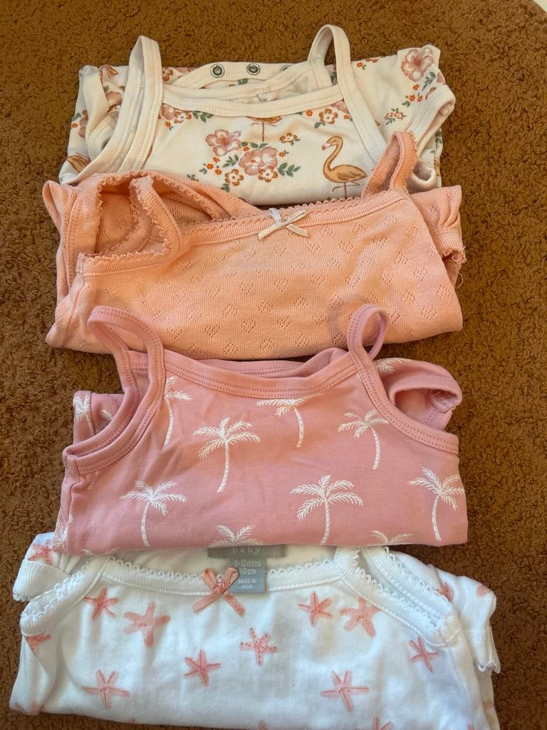 4 rompertjes maat 80, Ophalen, Gebruikt, Meisje, Nacht- of Onderkleding