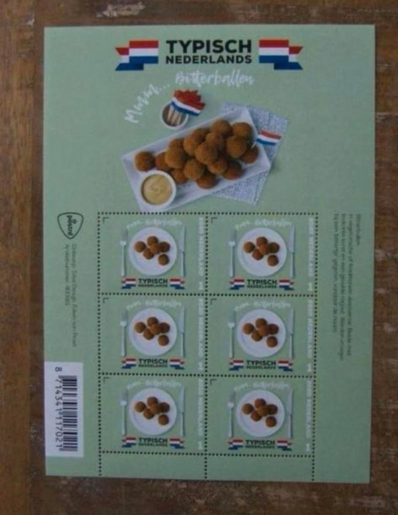 2020 Vel Typisch Nederlands Bitterballen NVPH V3848 Postfris, Ophalen of Verzenden, Na 1940, Postfris