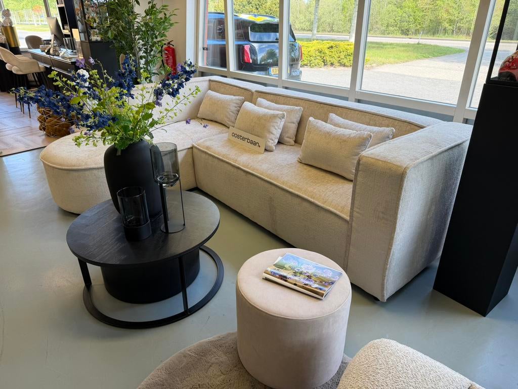 Luxe Velvet Teddy Hoekbank Arno 200x300cm Beige Sand NIEUW, Huis en Inrichting, Banken | Bankstellen, Info@oosterbaanwonen.nl