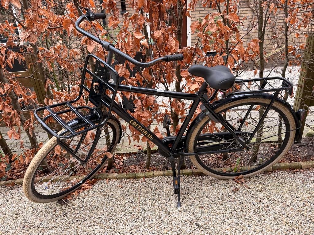 Cortina Transportfiets U4 Zwart - Stevige jongensfiets, Fietsen en Brommers, Overige merken, Terugtraprem, Gebruikt, Versnellingen