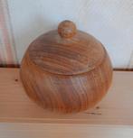Houten potje met deksel - Rond, Gebruikt, Schaal, Ophalen of Verzenden, Onbekend