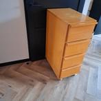 Vintage schoolkast ladekast, Ophalen, Gebruikt, 50 tot 100 cm, 3 of 4 laden