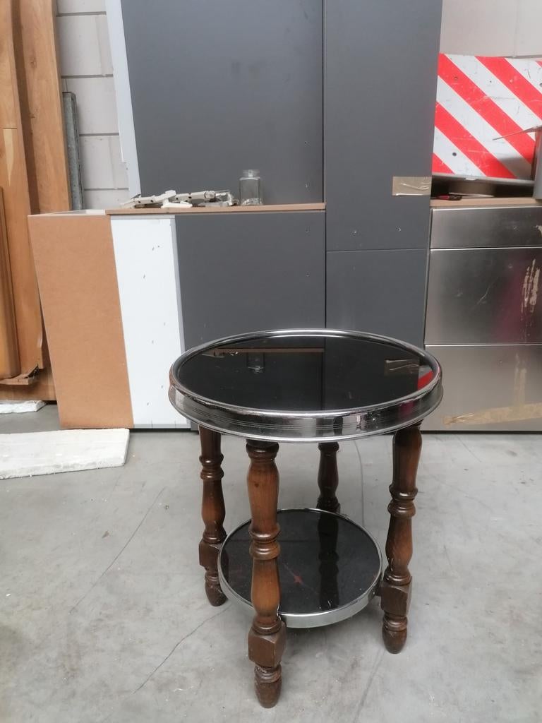 Art Deco / antieke Rooktafel, Ophalen, Zo goed als nieuw, Rond, 45 tot 60 cm