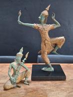 bronzen Rama stand-beeld Thaise tempelwachter en luid-speler, Ophalen of Verzenden