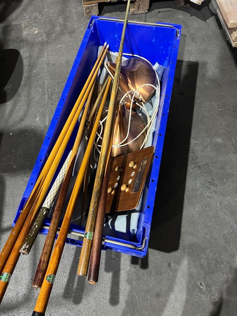 Biljarttafel, Biljartkeuen en ballen set, Sport en Fitness, Biljarten en Poolen, Ophalen, Gebruikt, Keu of Ballen