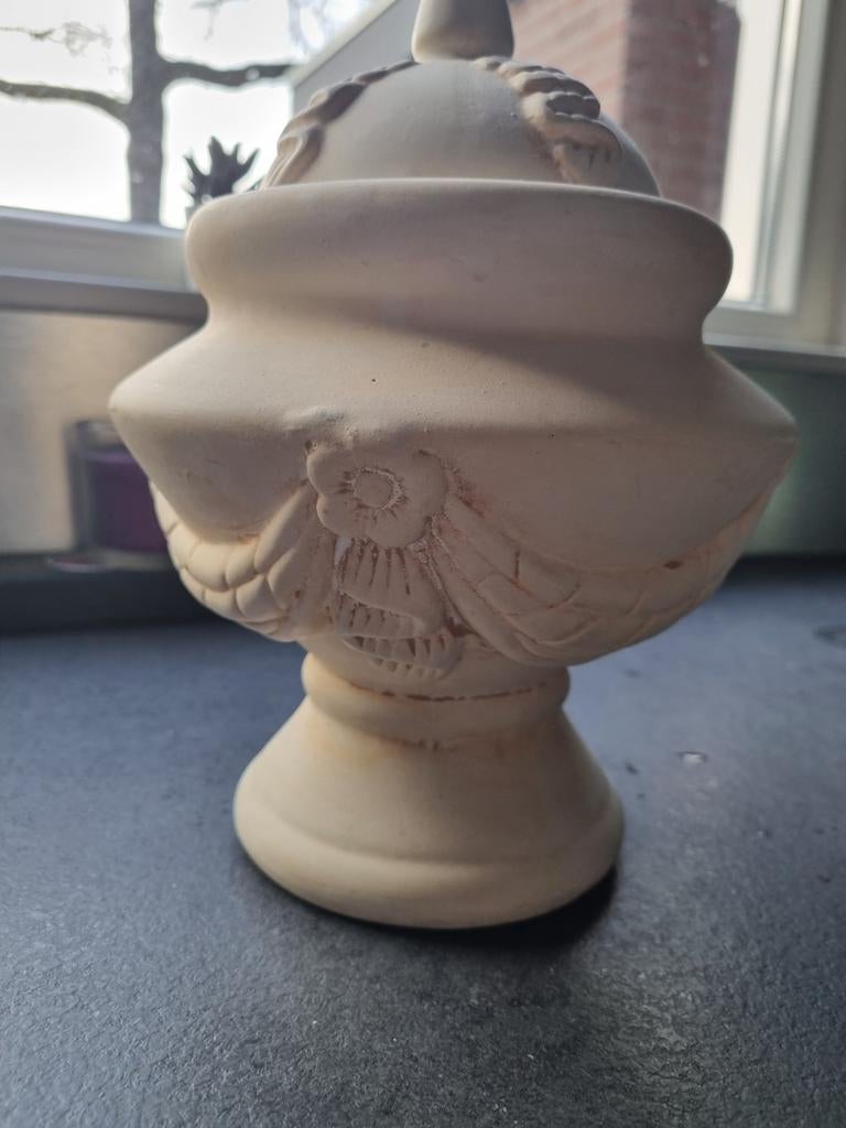 Decoratieve pot met deksel  vintage barok Griekse stijl, Ophalen