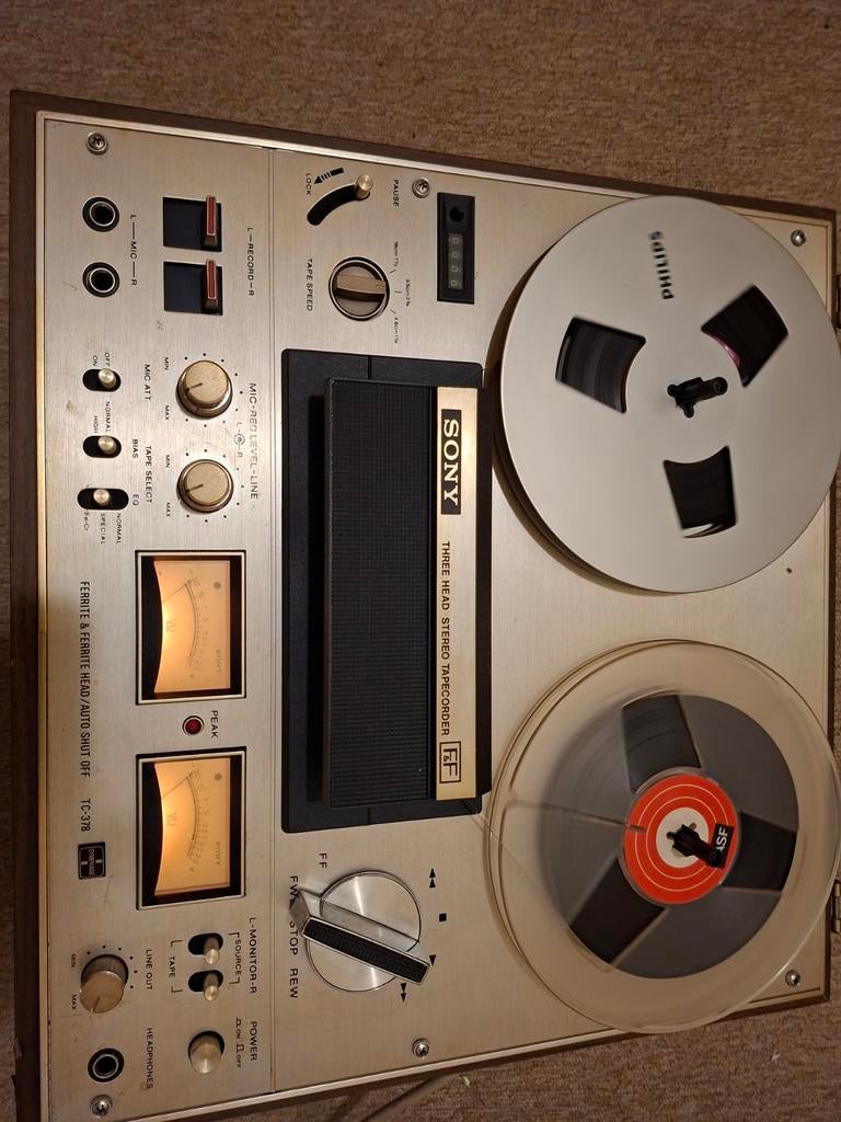 Sony bandrecorder TC 378, Ophalen, Bandrecorder, Met stofkap