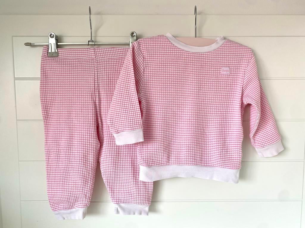 Feetje Wafelstof pyjama Setje Roze Maat 80, Ophalen of Verzenden, Zo goed als nieuw, Meisje, Setje