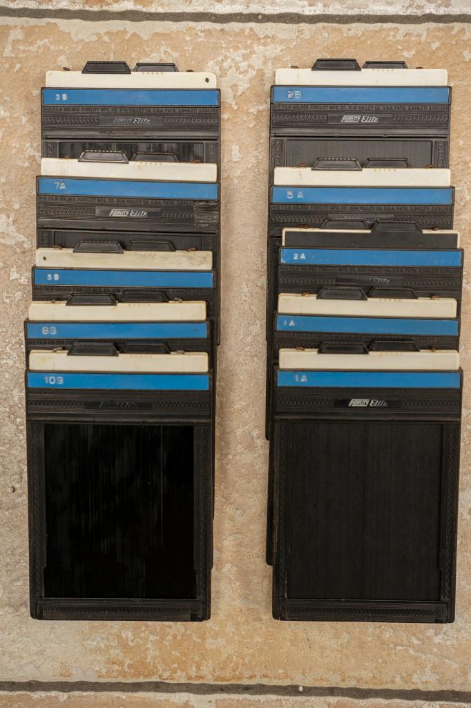 10 stuks Fidelity Elite 4x5" vlakfilmhouders, Ophalen of Verzenden, Gebruikt, Compact, Overige Merken