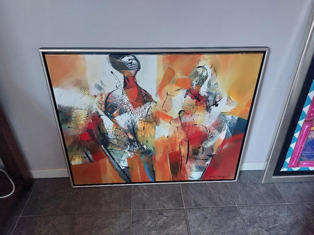 Peter Meijer man met hoed origineeel schilderij, Verzenden