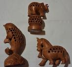 Houten paard olifant dolfijn India, Ophalen of Verzenden, Gebruikt, Dier