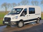 FORD TRANSIT 2.0 l3h2 dubbel cabine!, Auto's, Bestelauto's, Euro 6, 4 cilinders, 129 pk, Wit