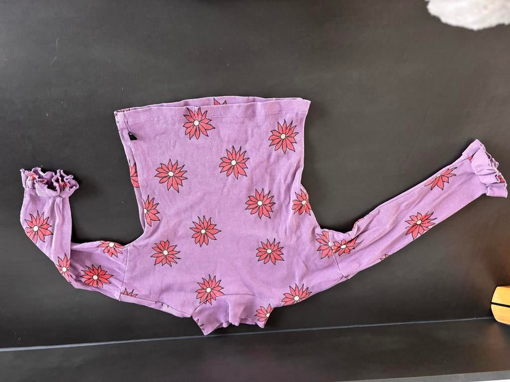 CarlijnQ paarse longsleeve met bloemenprint, Ophalen of Verzenden, Zo goed als nieuw, Meisje, Shirt of Longsleeve