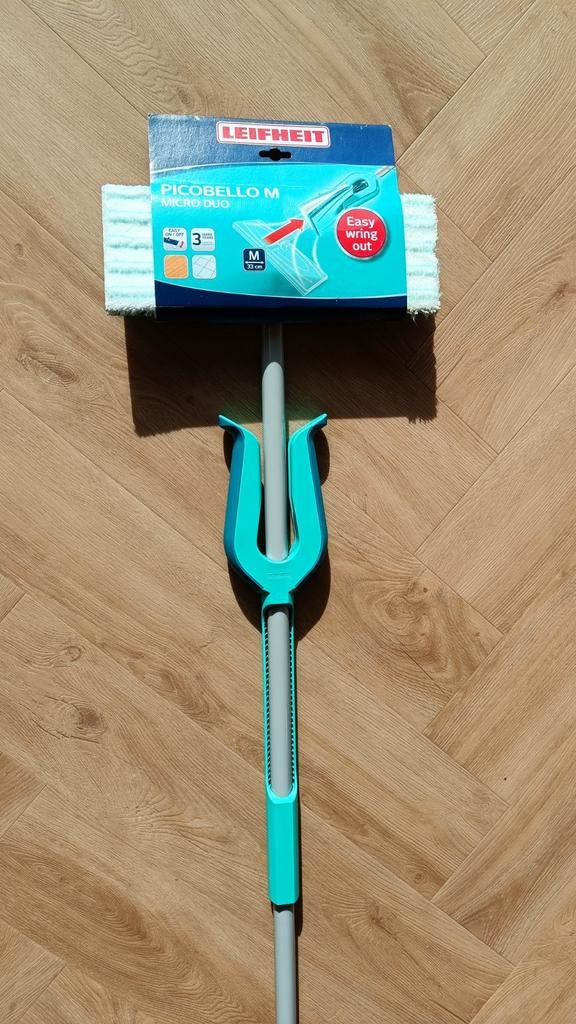 Leifheit Picobello M Micro Duo Dweil met poetsdoek, Ophalen