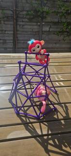 Fingerlings aapjes met klimrek - maken geluid, Ophalen of Verzenden, Gebruikt