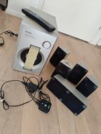 Philips bioscoop speakerset: 2x front, 2x rear, 1x center, Gebruikt, Surroundset zonder subwoofer, 120 watt of meer, Ophalen