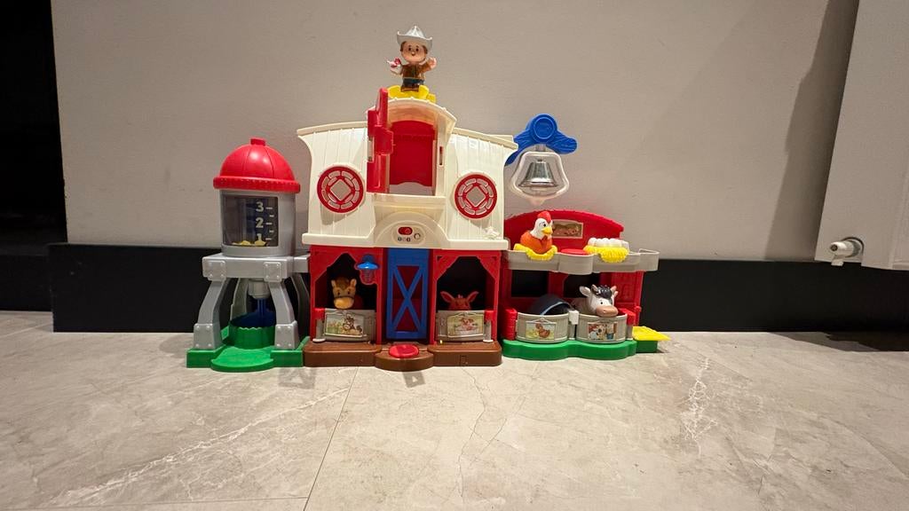 Fisher-Price Little People Dierenverzorging Boerderij, Ophalen of Verzenden, Zo goed als nieuw, Speelset, Met licht