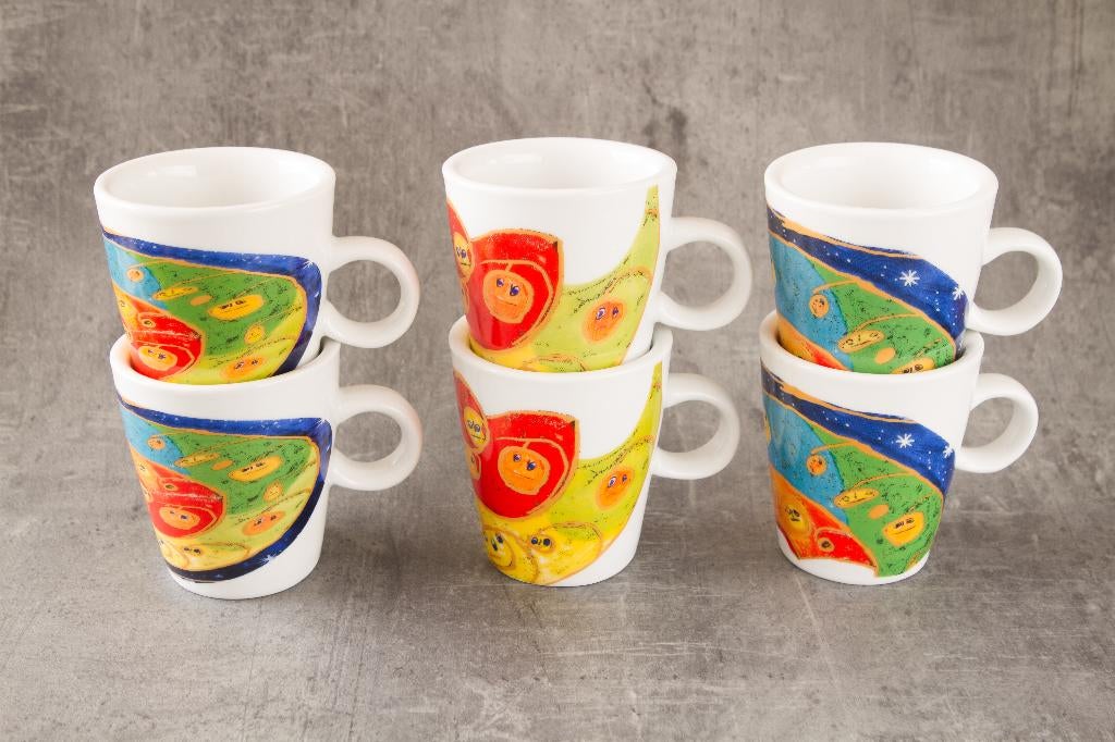 6x mooie mok Schoonhoven Keramiek Elma Voornveld, Ophalen, Overige materialen, Zo goed als nieuw, Overige stijlen