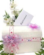 Schitterende crème kleurige enveloppendoos., Ophalen of Verzenden, Nieuw, Feestartikel, Geboorte of Huwelijk