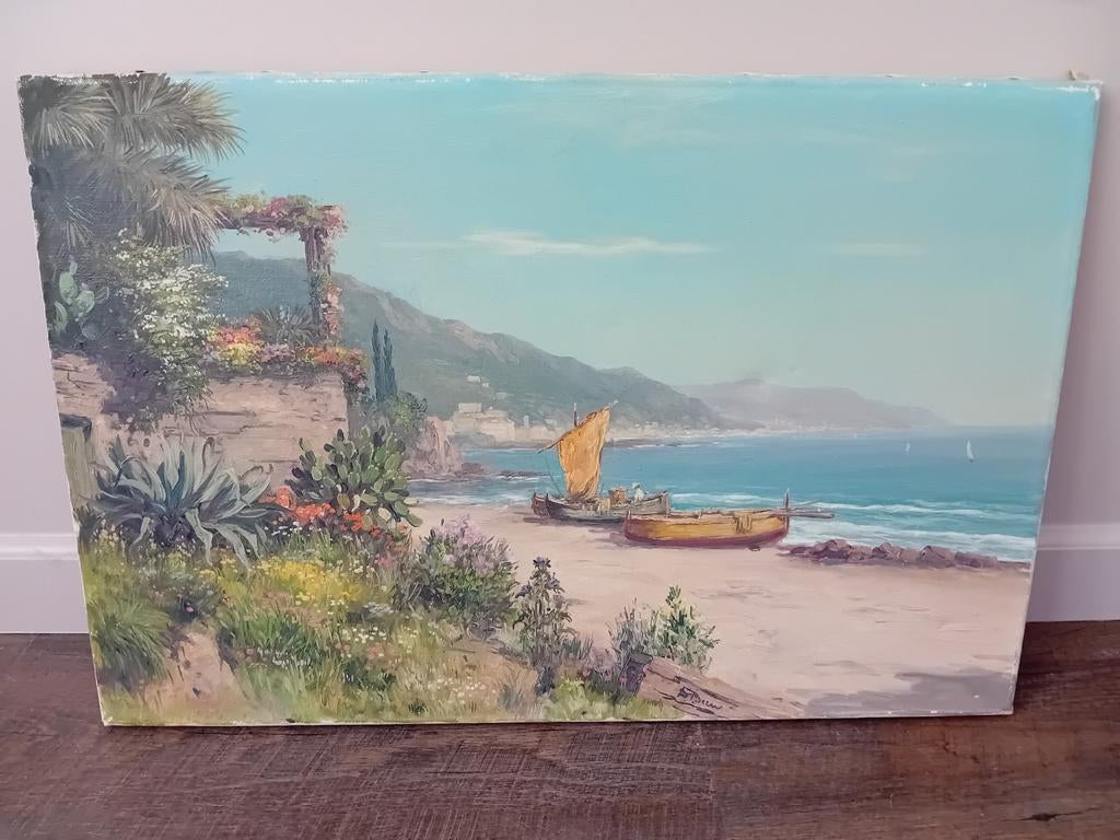 Olieverfschilderij - daniel been - zeegezicht, Antiek en Kunst, Kunst | Schilderijen | Klassiek, Ophalen of Verzenden