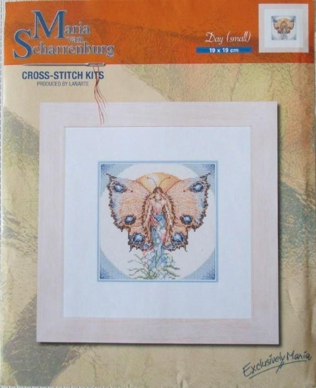 Borduurpatroon,Borduren,Maria van Scharrenburg, Day (23056), Hobby en Vrije tijd, Borduren en Borduurmachines, Zo goed als nieuw