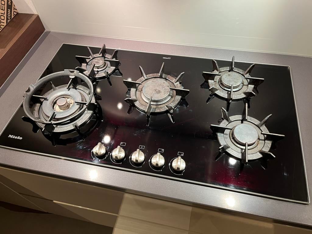 Miele gaskookplaat - 5 pits, Ophalen, Zo goed als nieuw, Inbouw, Gas