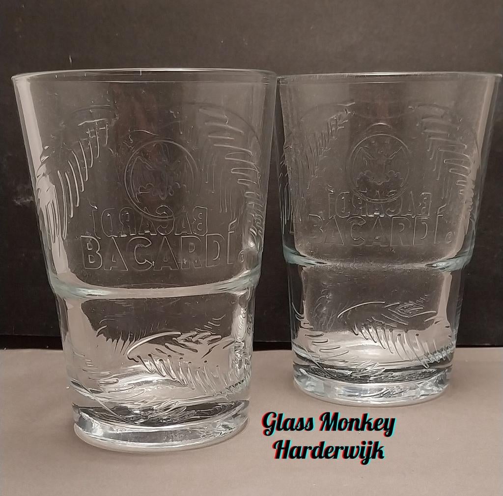 Bacardi Mojito glazen. ( transparant ), Verzamelen, Glas en Borrelglaasjes, Zo goed als nieuw, Borrel- of Shotglas, Ophalen of Verzenden