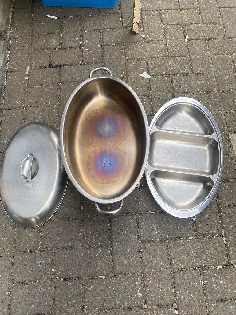 RVS Horeca Chafing Dish Warmhoudbak Sunnex, Ophalen of Verzenden, Gebruikt