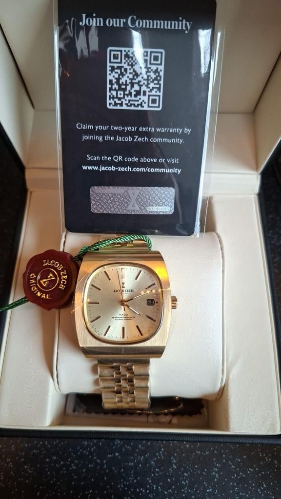 Jacob Zech Prague horloge goudkleurig, Staal, Staal, Polshorloge, Nieuw