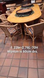 Tafel  van 2 wijnvaten 1.22 br.2.76 lgt. 70hgt terras serre, Ophalen, Gebruikt