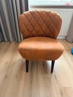 Kleine fauteuil cognac kleur, Huis en Inrichting, Fauteuils, Ophalen, 75 tot 100 cm, Zo goed als nieuw, Stof