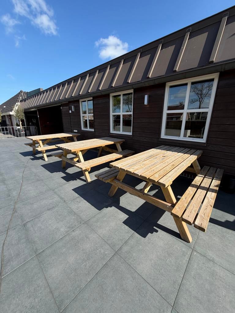 Picknicktafel, Ophalen, Gebruikt, Rechthoekig, Hout