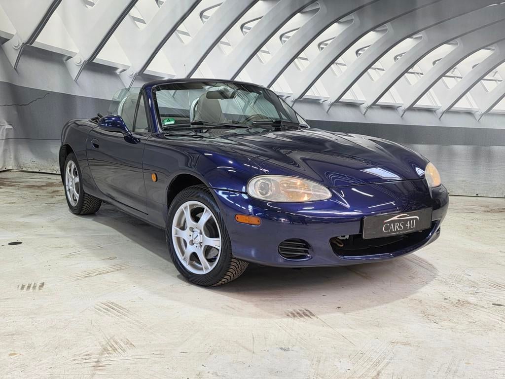 Mazda MX-5 1.6i Exclusive hard+soft, leer nette auto, Auto's, Mazda, Achterwielaandrijving, 4 cilinders, Cabriolet, Blauw