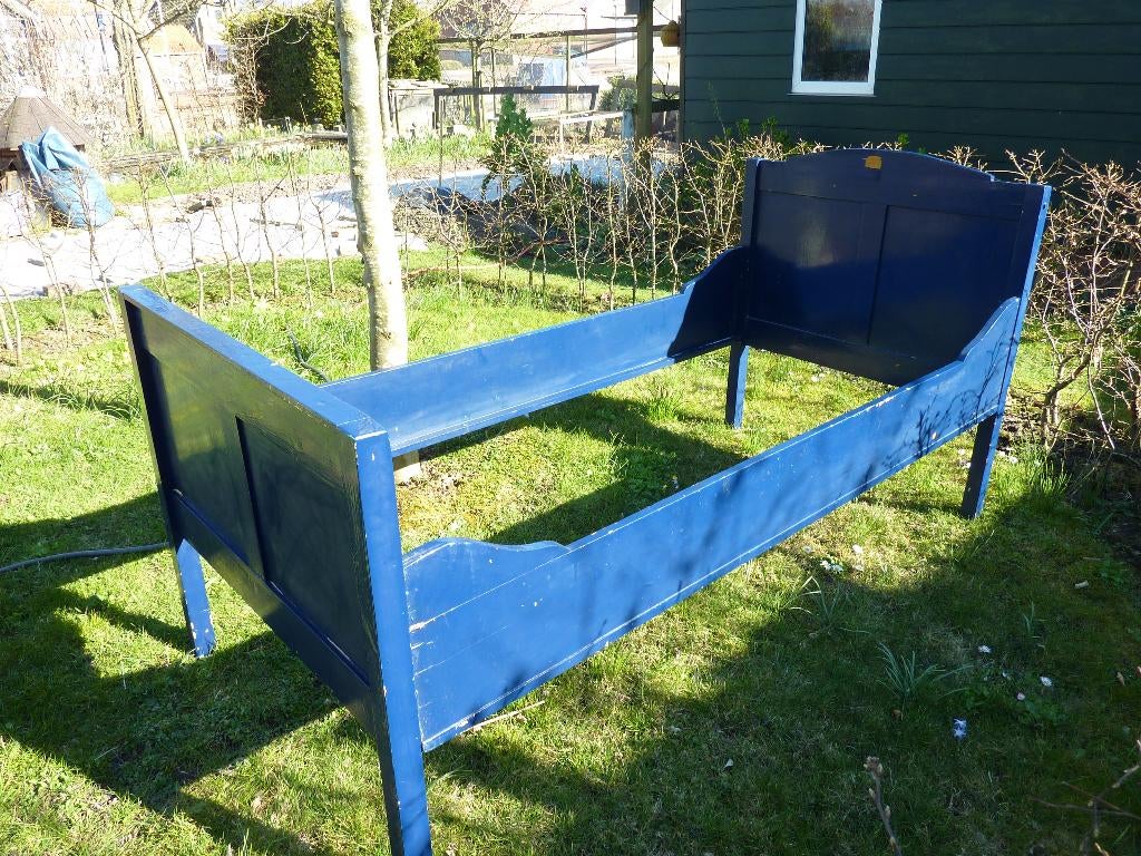 bed hout grootmoederstijd 1 persoons 190, Ophalen, Gebruikt, 90 cm, Eenpersoons