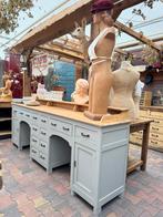 Authentiek, kapper/badkamer -meubel, grenenhout, grijs, Ophalen