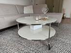 Witte ronde salontafel 75 cm, Huis en Inrichting, Ophalen, Gebruikt, 50 tot 100 cm, Rond