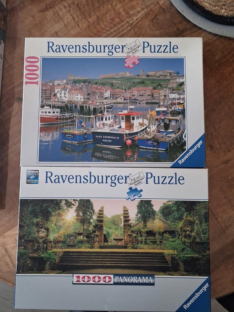 2 puzzels van ravensburger 1000 stukjes, Ophalen, 500 t/m 1500 stukjes, Zo goed als nieuw, Legpuzzel