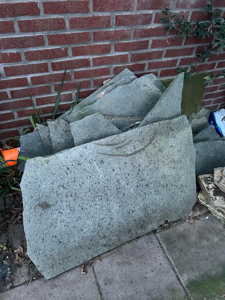 Mooie grote en kleine stukken Leisteen zie beschrijving!, Ophalen of Verzenden, Zo goed als nieuw, 10 m² of meer, Vloertegels