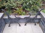Gietijzeren poten tuinbank, Ophalen of Verzenden, Gebruikt, Metaal