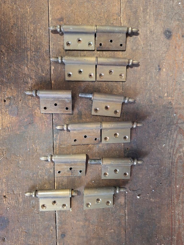 oude koperen scharnieren, Ophalen of Verzenden