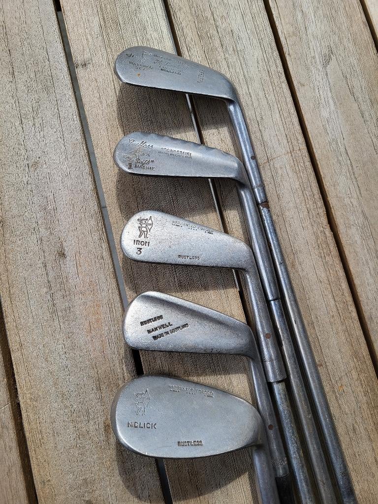 5 stuks antieke golfclubs (1915–1940), Ophalen, Gebruikt, Club, Overige merken