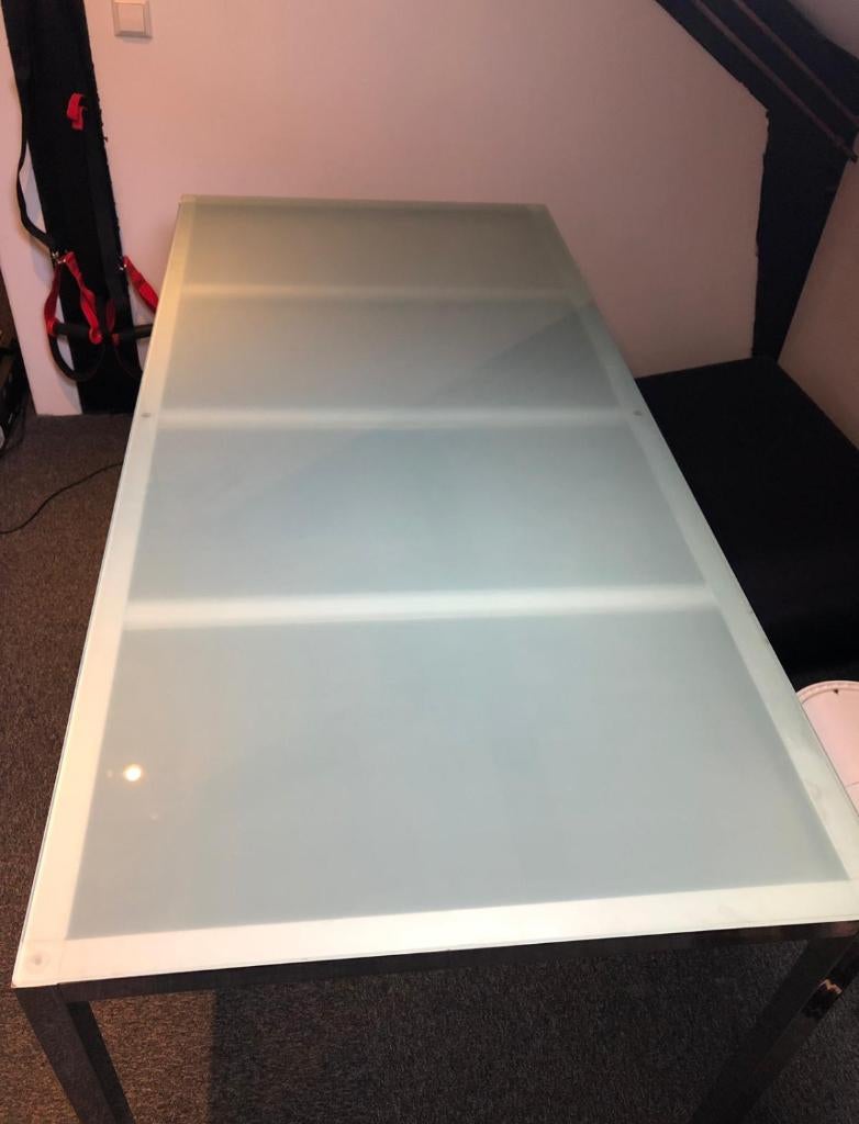 ikea torsby tafel | bureau, Ophalen, Gebruikt, 100 tot 150 cm, Glas
