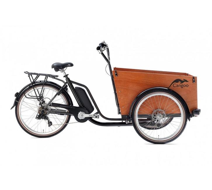Cangoo elektrische bakfiets met regenhuif 2 jaar oud 330 km., Fietsen en Brommers, Fietsen | Bakfietsen, Gebruikt, 4 kinderen of meer
