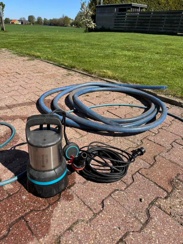 Gardena Dompelpomp 11000 met vlotter 450 W Rvs Zilver/zwart, Dompelpomp, Pomp, Zo goed als nieuw, Pomp