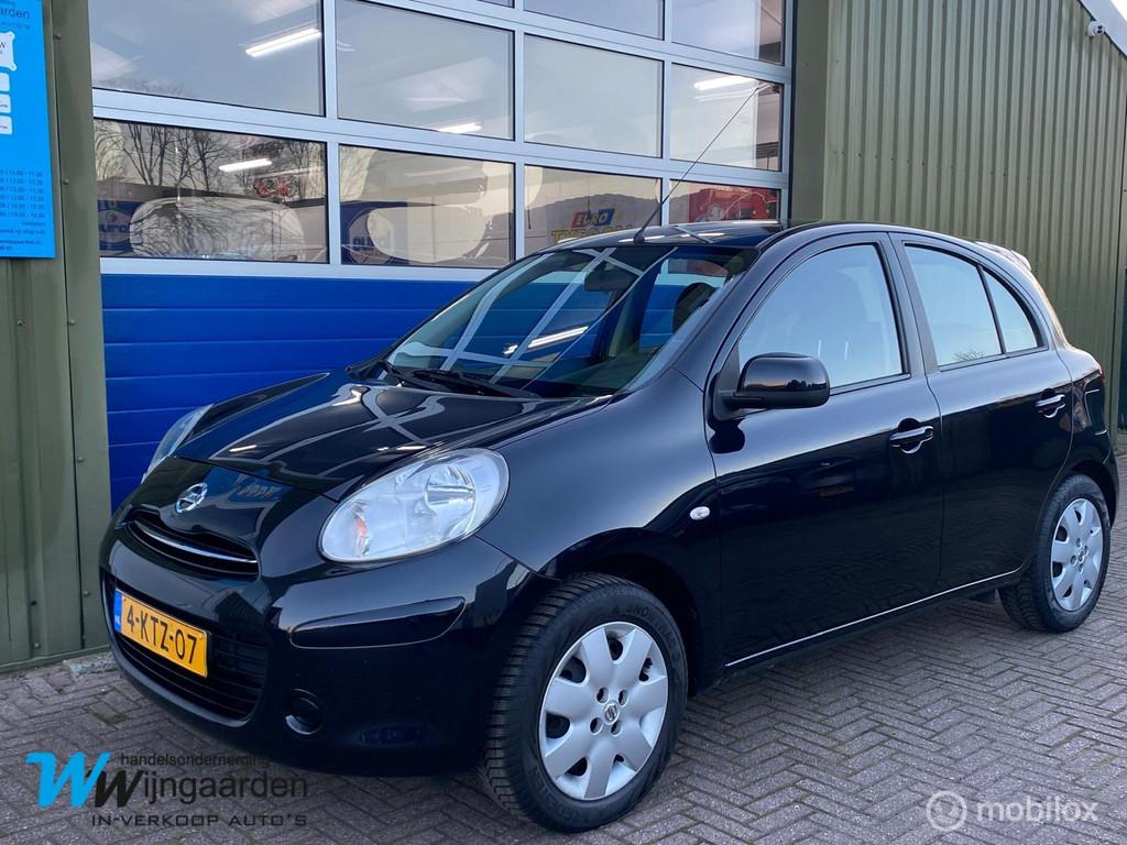 Nissan Micra 1.2 DIG-S Acenta|Keurig|Airco|5-deurs!|, Auto's, Voorwielaandrijving, Euro 5, Stof, Zwart